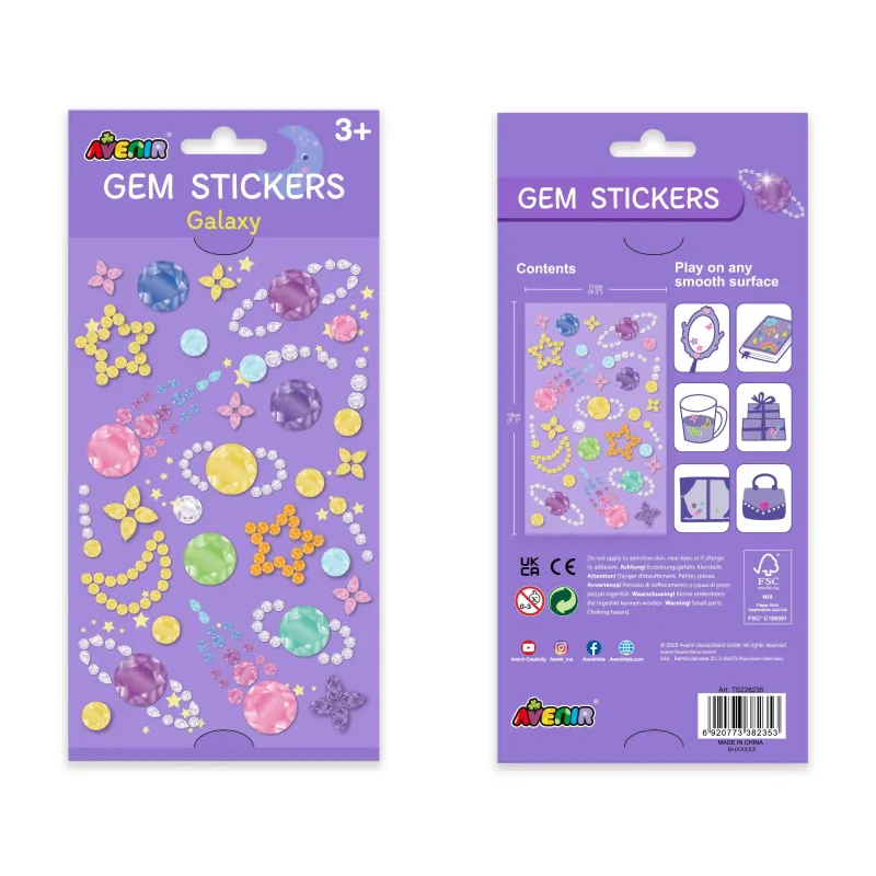 AVENIR Dārgakmeņu uzlīmes: Galaktika