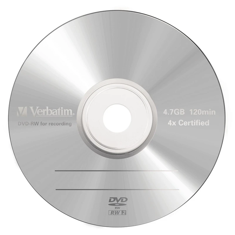 Disks dvd-rw 4.7gb 4x 5pack verbatim