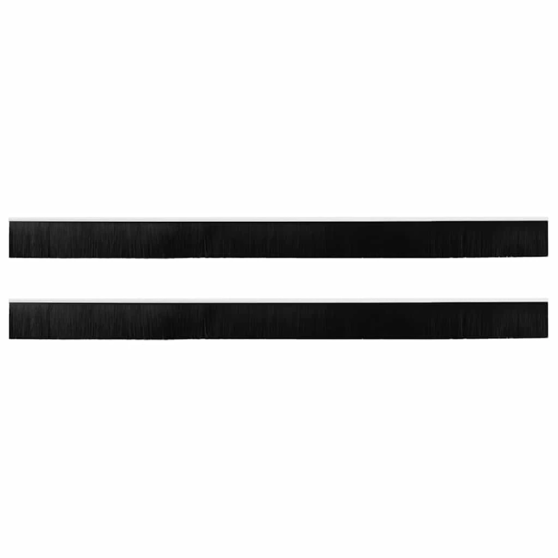 vidaXL Skrūvējami durvju birstes blīvējumi 2 pcs Balts 100 cm