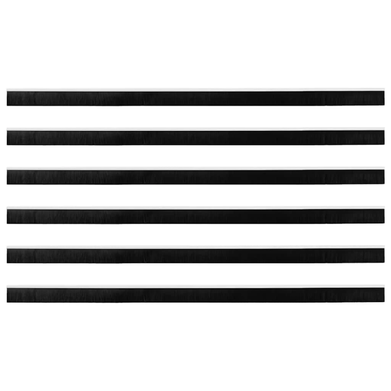 vidaXL Skrūvējami durvju birstes blīvējumi 6 pcs Balts 100 cm