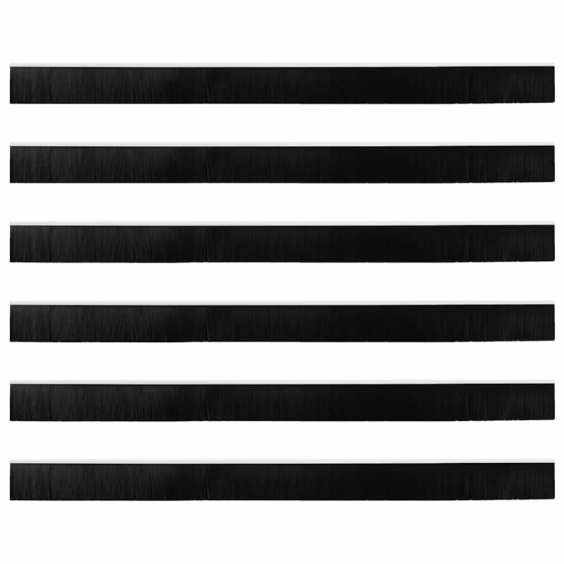 vidaXL Skrūvējami durvju birstes blīvējumi 6 pcs Balts 100 cm