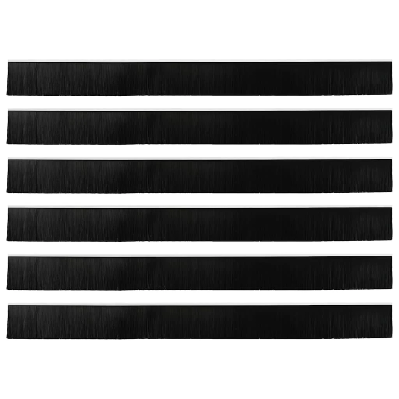 vidaXL Skrūvējami durvju birstes blīvējumi 6 pcs Balts 100 cm