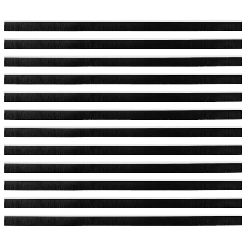 vidaXL Skrūvējami durvju birstes blīvējumi 12 pcs Balts 100 cm