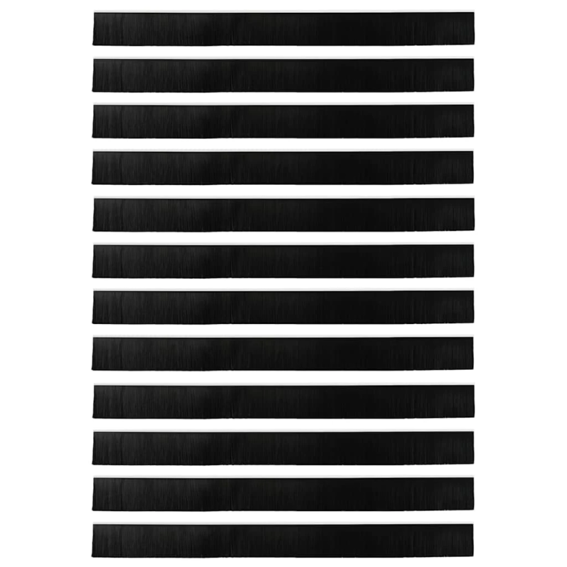 vidaXL Skrūvējami durvju birstes blīvējumi 12 pcs Balts 100 cm