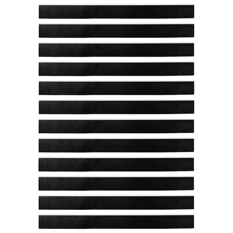 vidaXL Skrūvējami durvju birstes blīvējumi 12 pcs Balts 100 cm