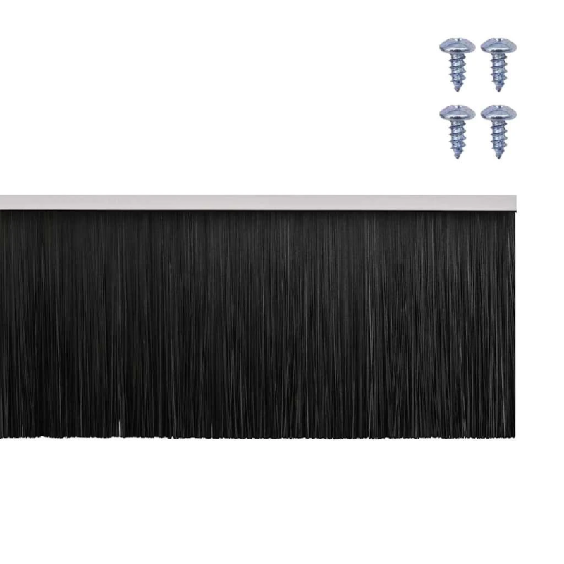 vidaXL Skrūvējami durvju birstes blīvējumi 12 pcs Balts 100 cm