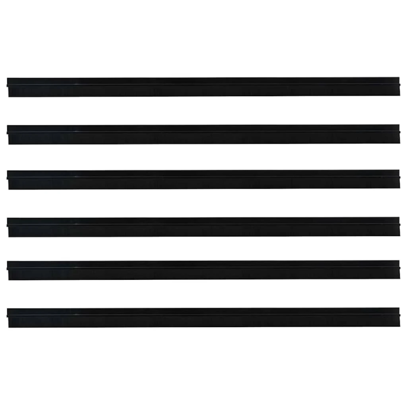 vidaXL Pašlīpojošas durvju birstes 6 pcs Melna 100 cm