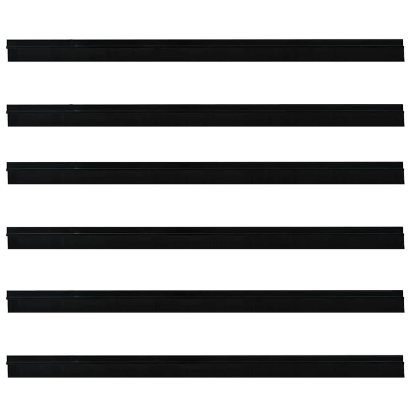 vidaXL Pašlīpojošas durvju birstes 6 pcs Melna 100 cm
