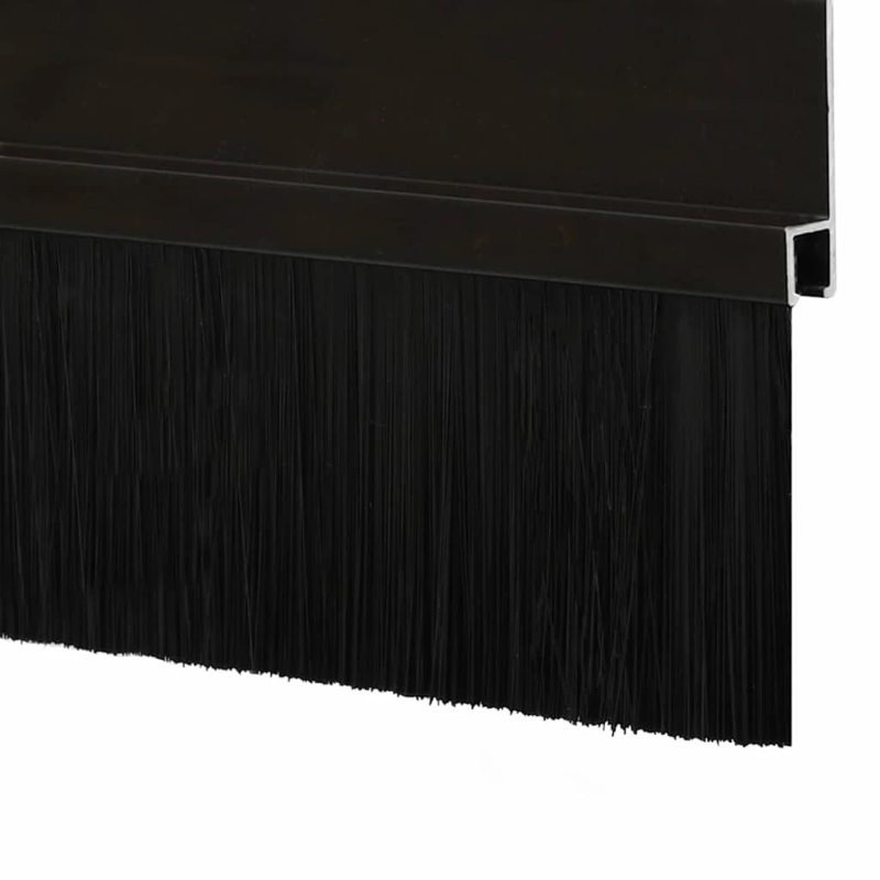 vidaXL Pašlīpojošas durvju birstes 12 pcs Melna 100 cm