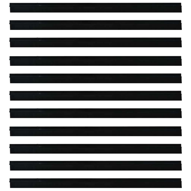 vidaXL Pašlīpojošas durvju birstes 12 pcs Melna 100 cm