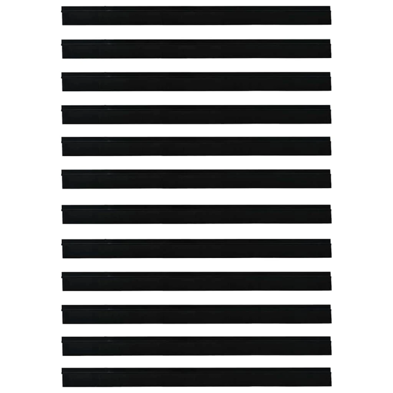 vidaXL Pašlīpojošas durvju birstes 12 pcs Melna 100 cm