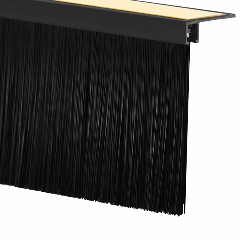 vidaXL Pašlīpojošas durvju birstes 12 pcs Melna 100 cm