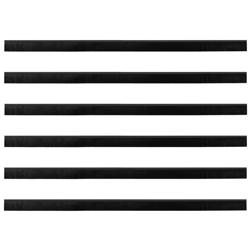 vidaXL Pašlīpojošas durvju birstes 12 pcs Melna 100 cm