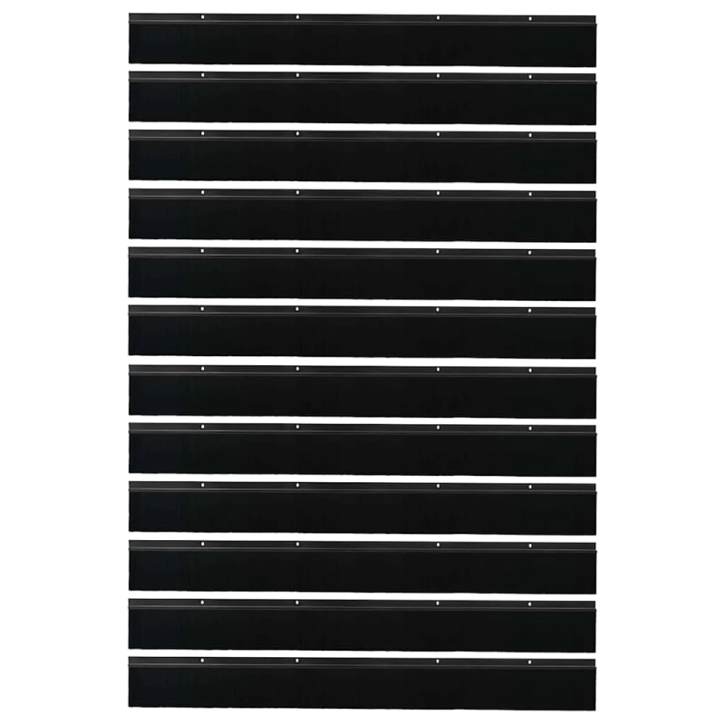 vidaXL Skrūvējami durvju birstes blīvējumi 12 pcs Melna 100 cm