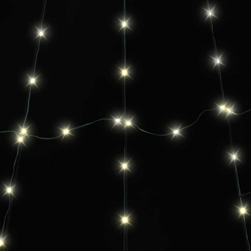 vidaXL LED Ziemassvētku koks ar zemes mietiem Silti balts 511 cm