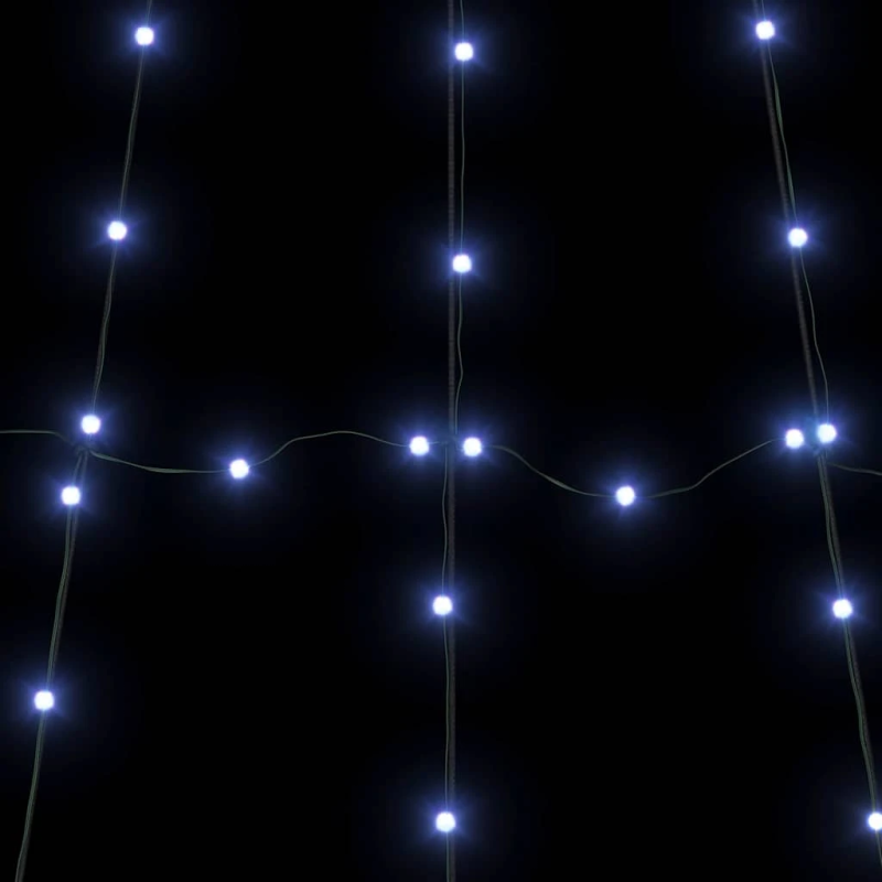 vidaXL LED Ziemassvētku koks ar zemes mietiem Zila 511 cm Metāla