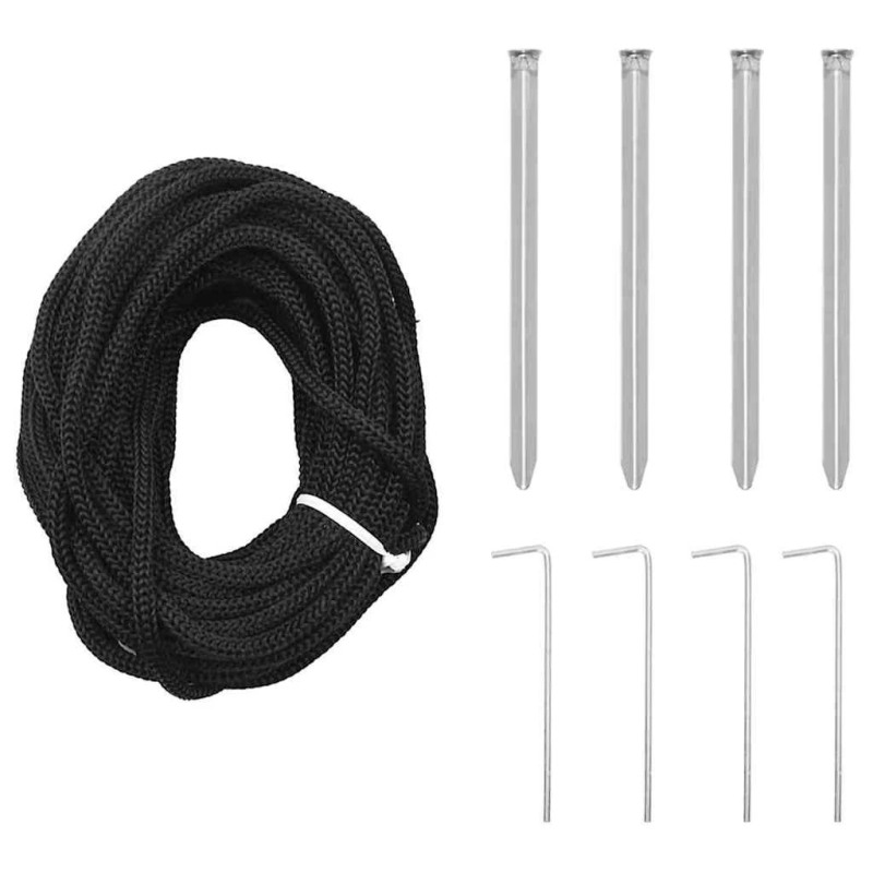 vidaXL LED Ziemassvētku koks ar zemes mietiem Vēsi balts 400 cm Dzelzs