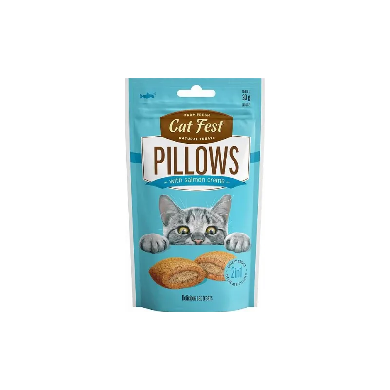 CatFest Spilventiņi ar laša gaļas pildijumu30g - Papildbarība kaķiem