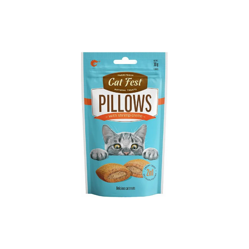 CatFest Spilventiņi ar garneļu gaļas pildijumu 30g - Papildbarība kaķiem