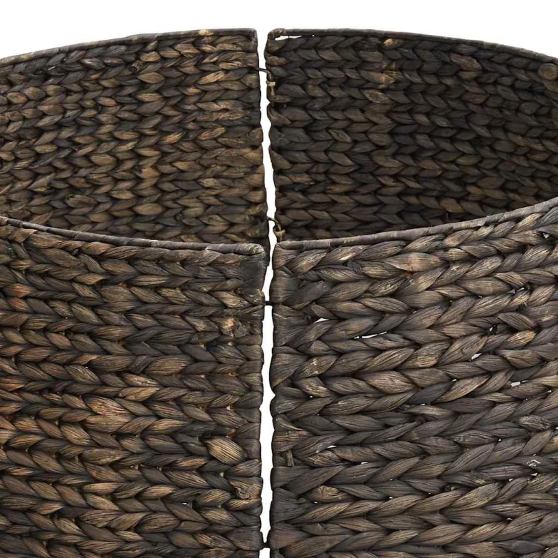 vidaXL Ziemassvētku koka apmale Melna 90 x 90 x 28 cm Ūdens hiacintes