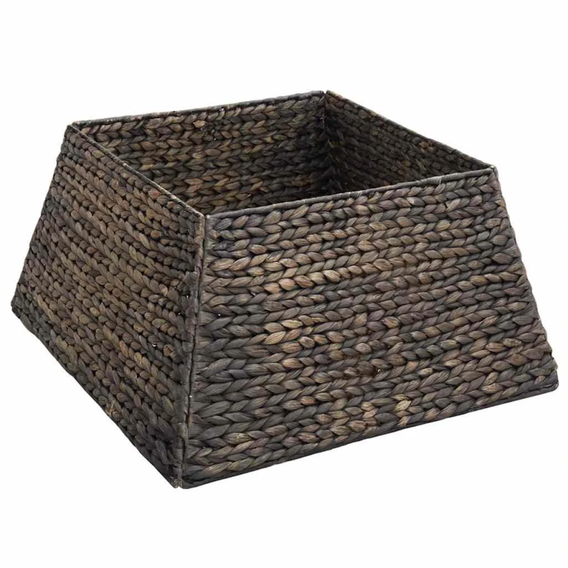 vidaXL Ziemassvētku koka apmale Melna 50 x 50 x 25 cm Ūdens hiacintes