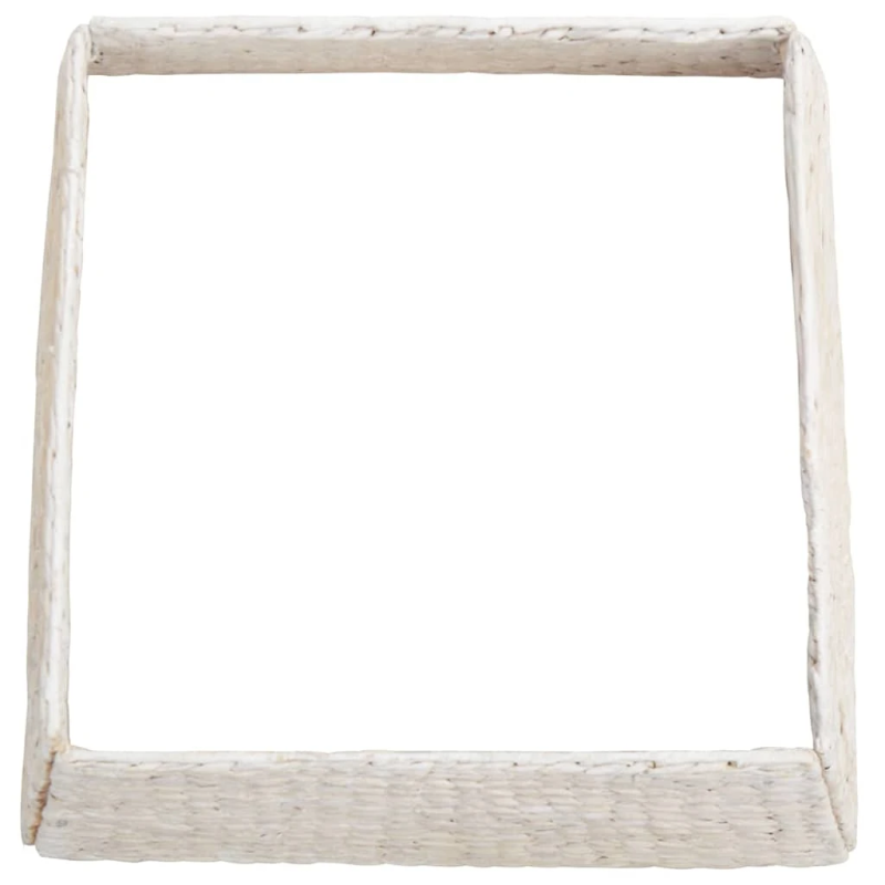 vidaXL Ziemassvētku koka apmale Balts 70 x 70 x 28 cm Ūdens hiacintes