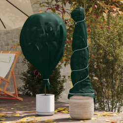 vidaXL Sals aizsardzības augu flīss Zaļa 50 x 3,2 m Nesintētā auduma