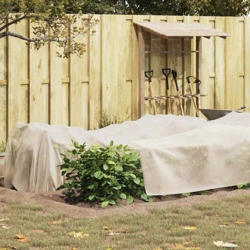 vidaXL Sals aizsardzības augu flīss Bēša 100 x 1,6 m Nesintētā auduma