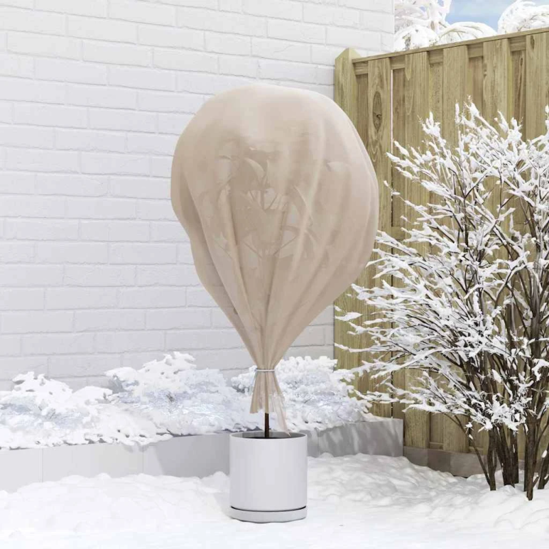 vidaXL Sals aizsardzības augu flīss Bēša 100 x 3,2 m Nesintētā auduma