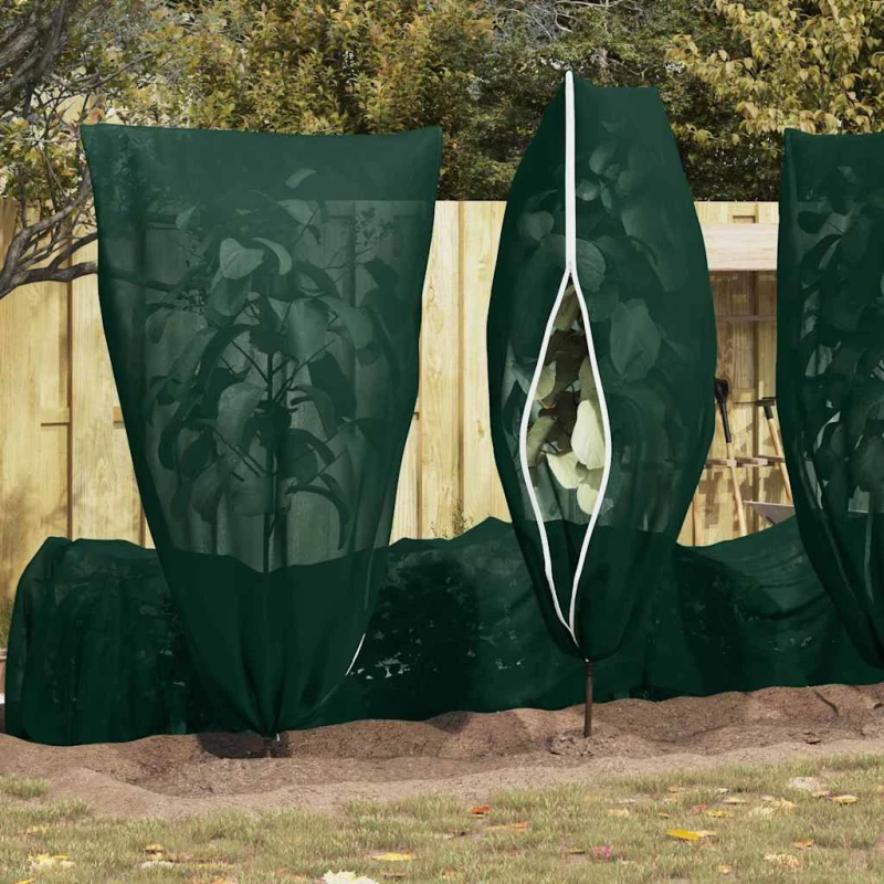 vidaXL Salu aizsargājošie augu plēves pārklāji 5 pcs Zaļa 1,8 x 1,2 m