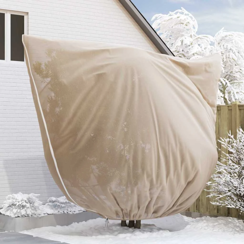 vidaXL Salu aizsargājošie augu plēves pārklāji 3 pcs Bēša 3 x 3,93 m