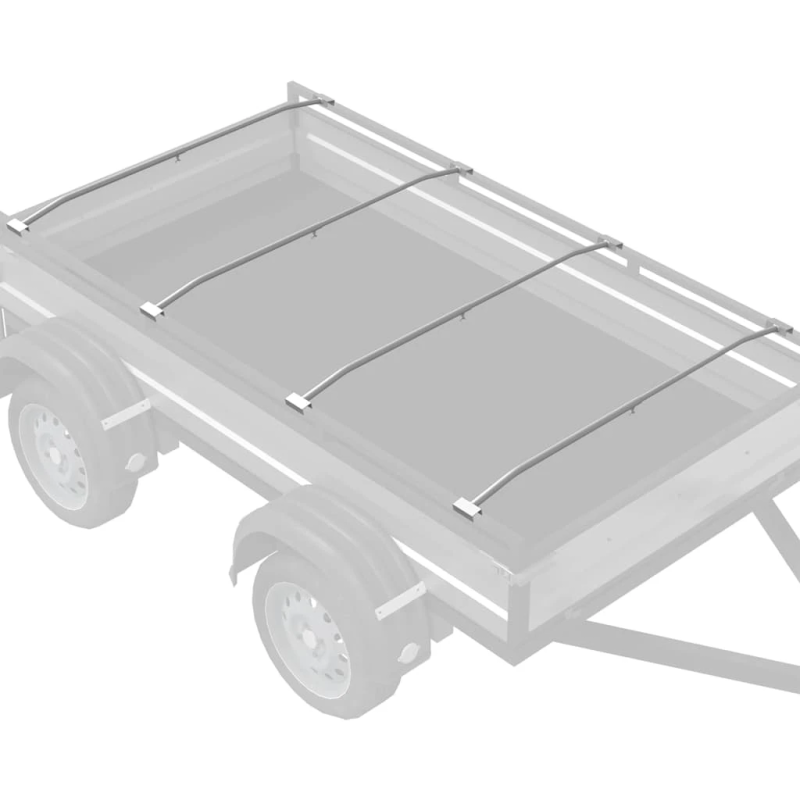 vidaXL piemērots plakano tarpļa kronšteinam 4 pcs Sudraba 100-145 cm