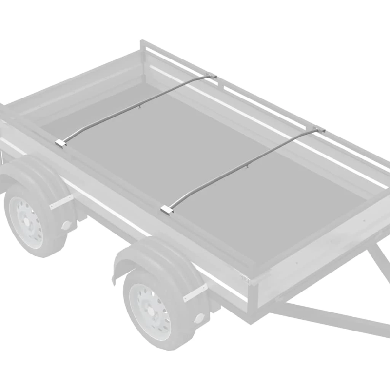 vidaXL piemērots plakano tarpļa kronšteinam 2 pcs Sudraba 130-210 cm