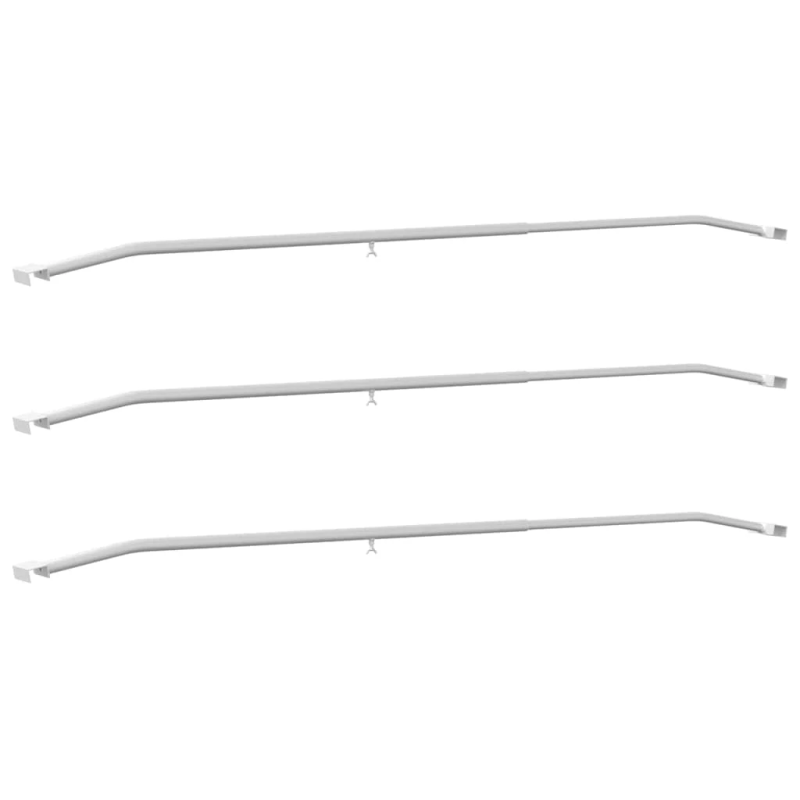 vidaXL piemērots plakano tarpļa kronšteinam 3 pcs Sudraba 130-210 cm