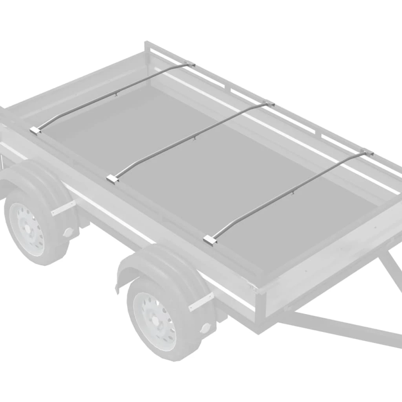 vidaXL piemērots plakano tarpļa kronšteinam 3 pcs Sudraba 130-210 cm