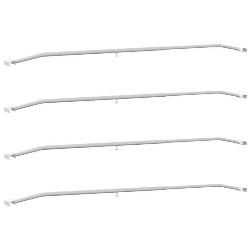 vidaXL piemērots plakano tarpļa kronšteinam 4 pcs Sudraba 130-210 cm