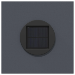 vidaXL Saules LED ceļa gaisma 2 pcs Antracīts Auksti velmēts tērauds