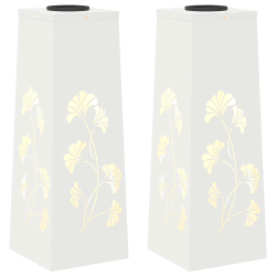 vidaXL Saules LED ceļa gaisma 2 pcs Balts Auksti velmēts tērauds