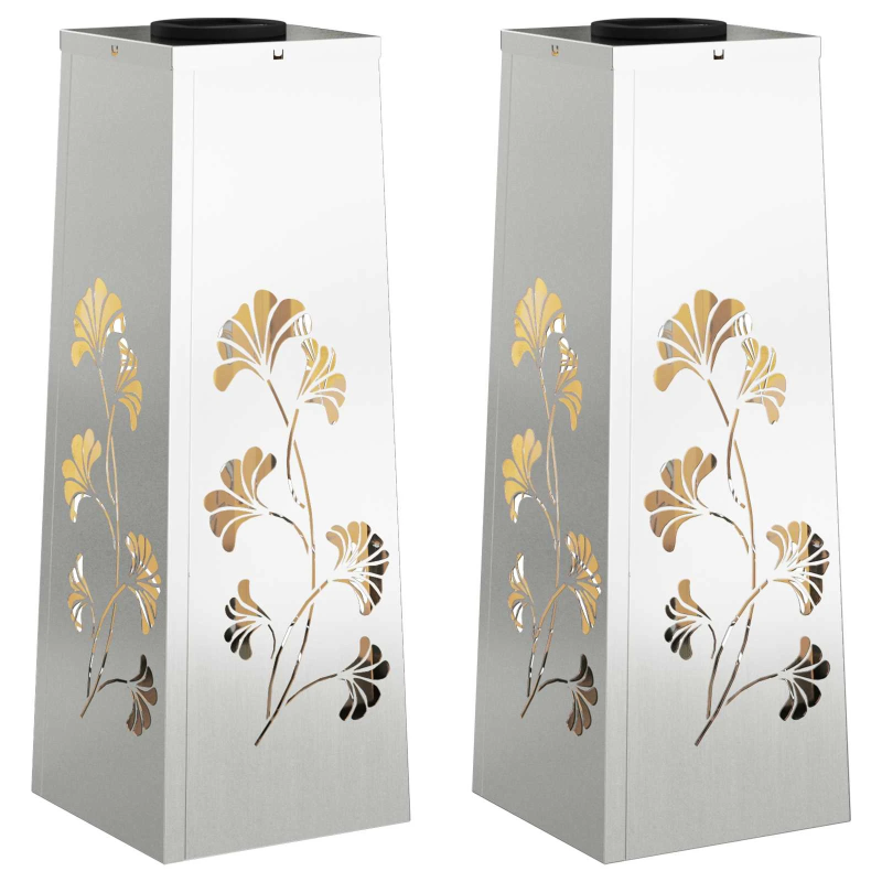 vidaXL Saules LED ceļa gaisma 2 pcs Cinkots Cinkots