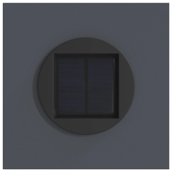 vidaXL Saules LED ceļa gaisma 2 pcs Antracīts Auksti velmēts tērauds