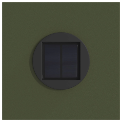 vidaXL Saules LED ceļa gaisma 2 pcs Olīvu zaļš Auksti velmēts tērauds