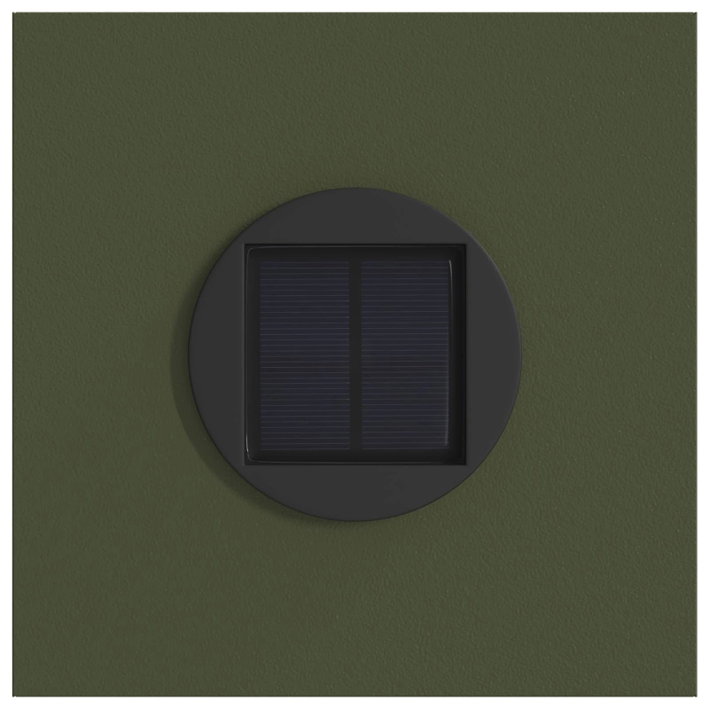 vidaXL Saules LED ceļa gaisma 2 pcs Olīvu zaļš Auksti velmēts tērauds