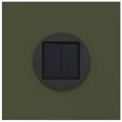 vidaXL Saules LED ceļa gaisma 2 pcs Olīvu zaļš Auksti velmēts tērauds