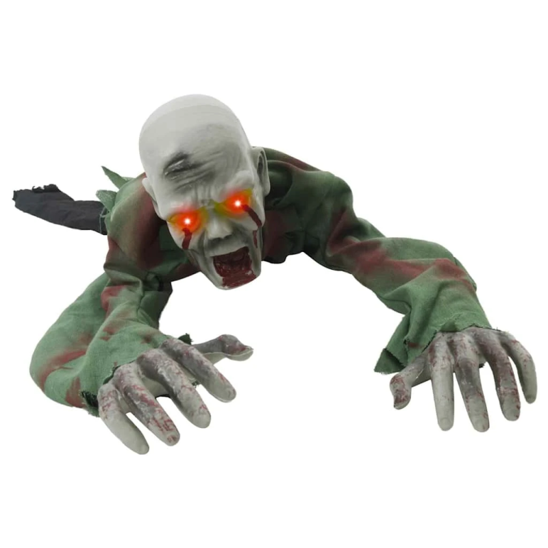 vidaXL Helovīna rāpojošs zombijs Zaļa 112 x 25.5 x 21.5 cm Poliesters