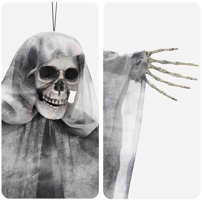 vidaXL Helovīna karājošs spoks 3 pcs Daudzkrāsains 61 x 97 cm