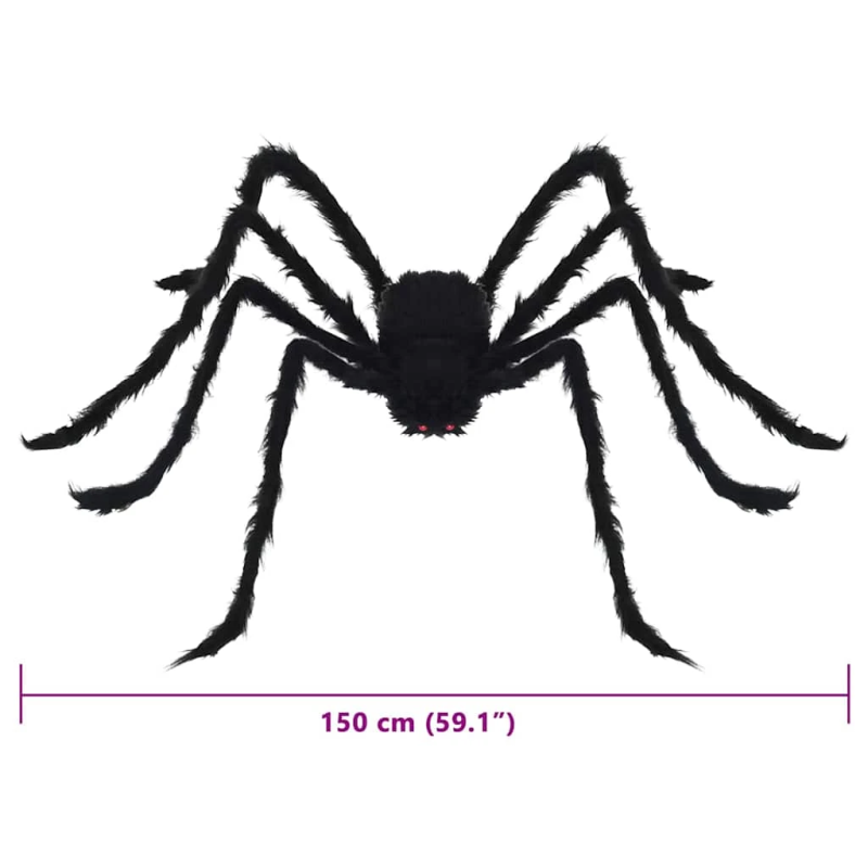 vidaXL Helovīna zirneklis dekorācija 3 pcs Melna 150 cm