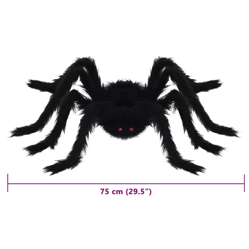 vidaXL Helovīna zirneklis dekorācija 6 pcs Melna 75 cm