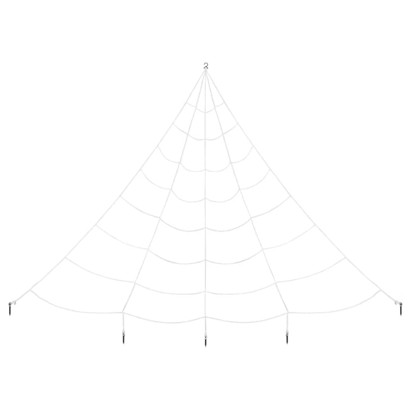 vidaXL Helovīna zirneklis ar tīklām 4 pcs Melns un balts Poliesters