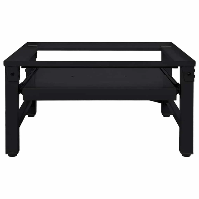 vidaXL Veļas mazgājamā mašīna uzpaliks Melna 64 x 55 x 32.5 cm Tērauds