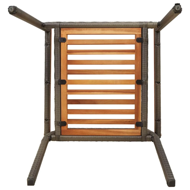 vidaXL Dārza saliekamās krēsli 4 pcs Brūna un pelēka